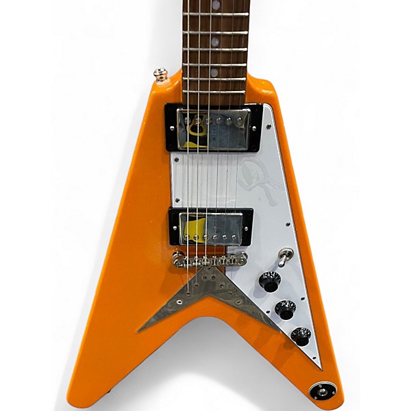 Used Epiphone FLYING V CITRUS SPARKLE Solid Body Electric Guitar