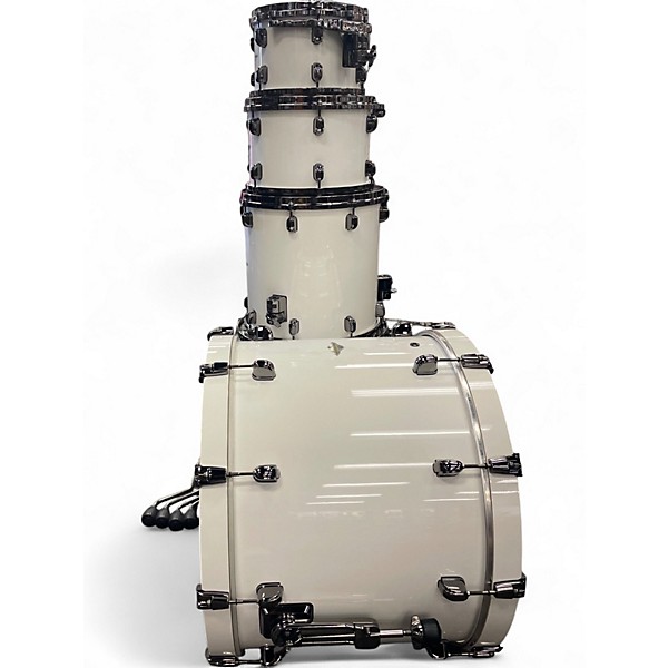 Used TAMA 5 Piece Starclassic Custom Piano White Drum Kit