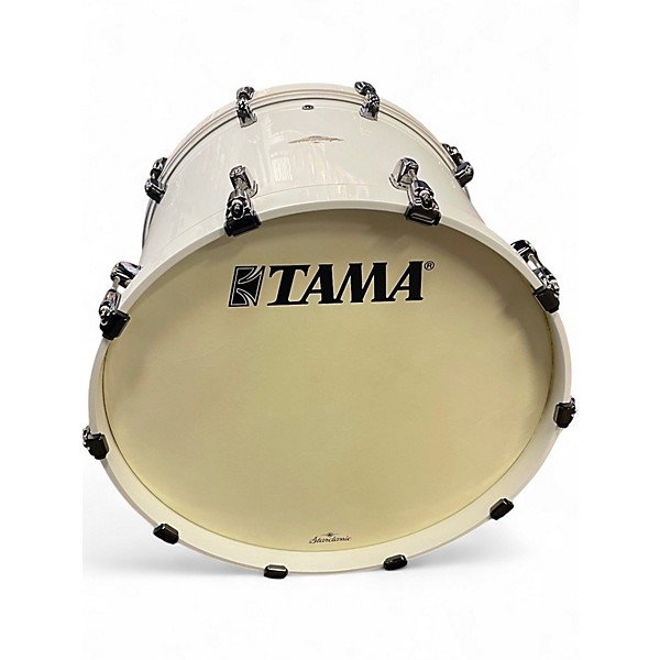 Used TAMA 5 Piece Starclassic Custom Piano White Drum Kit