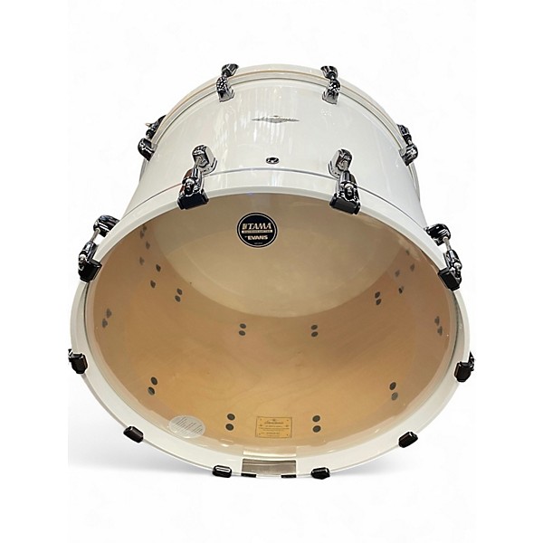 Used TAMA 5 Piece Starclassic Custom Piano White Drum Kit