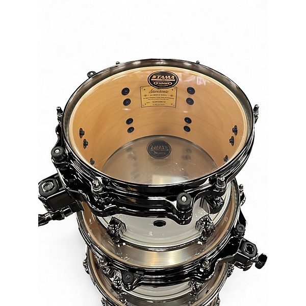 Used TAMA 5 Piece Starclassic Custom Piano White Drum Kit