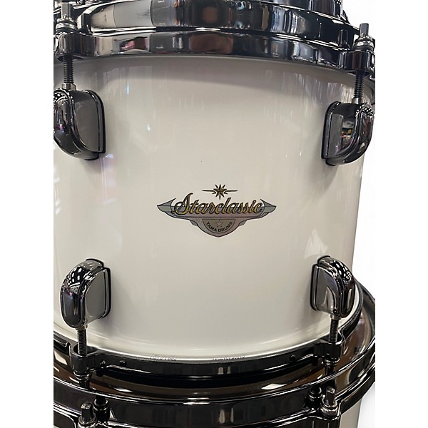 Used TAMA 5 Piece Starclassic Custom Piano White Drum Kit