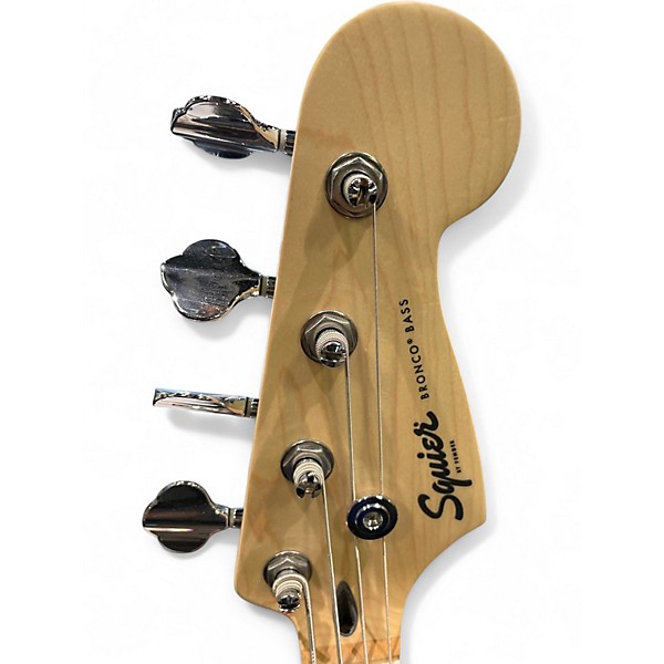 Used Squier Bronco Coral Electric Bass Guitar