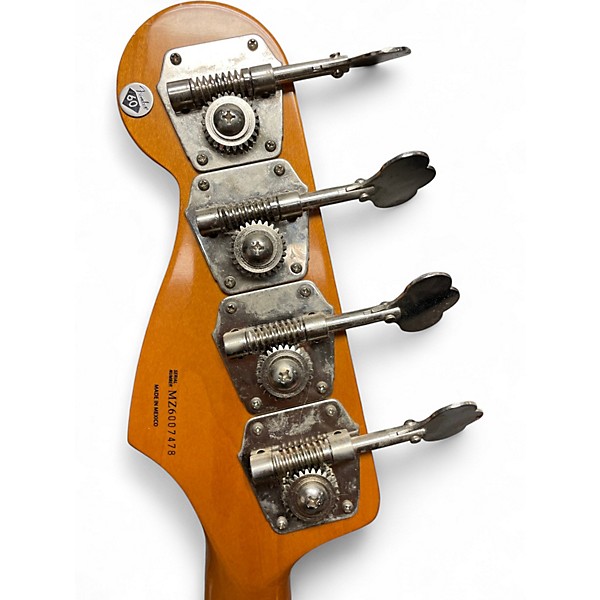 Used Fender POWER JAZZ BASS Honey Blonde Electric Bass Guitar