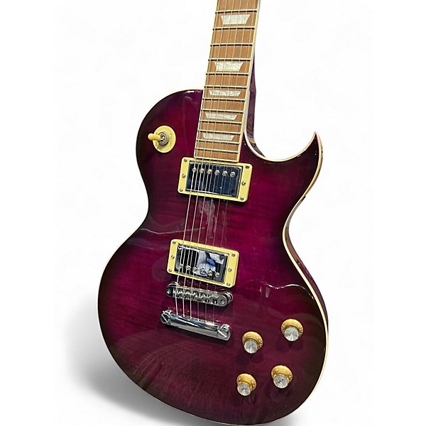 Used Leo Jaymz Single Cut Standard Grape Burst Solid Body Electric Guitar