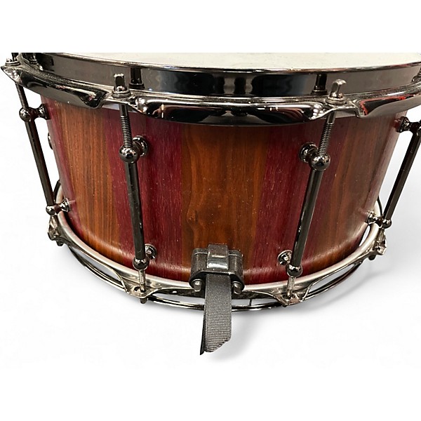 Used OUTLAW DRUMS 14X7 CUSTOM SNARE PURPLE HEART & WALNUT Drum