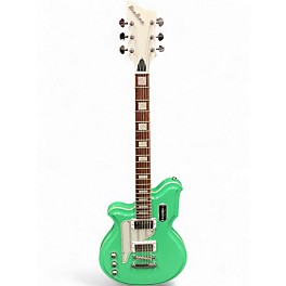 Used Airline MAP Baritone Left-Handed Seafoam Green Baritone Guitars