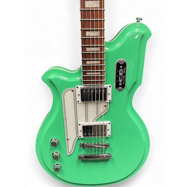 Used Airline MAP Baritone Left-Handed Seafoam Green Baritone Guitars