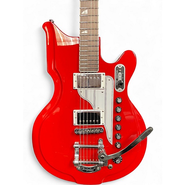 Used Airline '59 Newport DLX Red Solid Body Electric Guitar