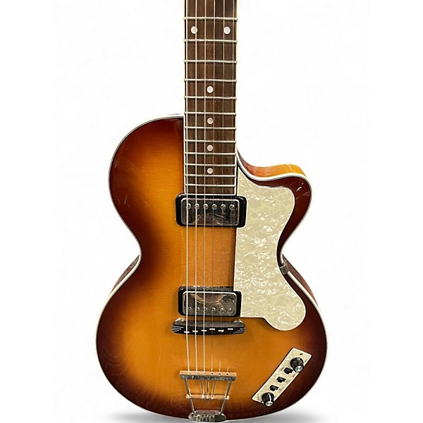 Used Hofner Club CT Contemporary Tobacco Burst Solid Body Electric Guitar