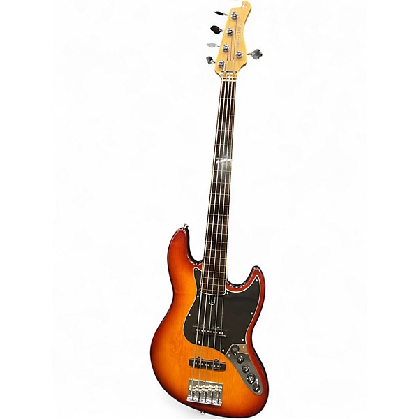 Used Sire V7 Fretless 5 String Tobacco Sunburst Electric Bass Guitar