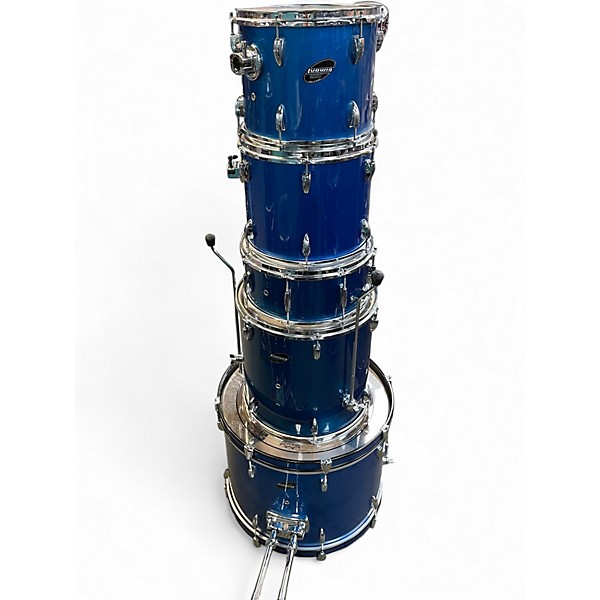 Used Ludwig 5 Piece Accent Blue Sparkle Drum Kit