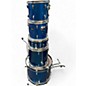 Used Ludwig 5 Piece Accent Blue Sparkle Drum Kit