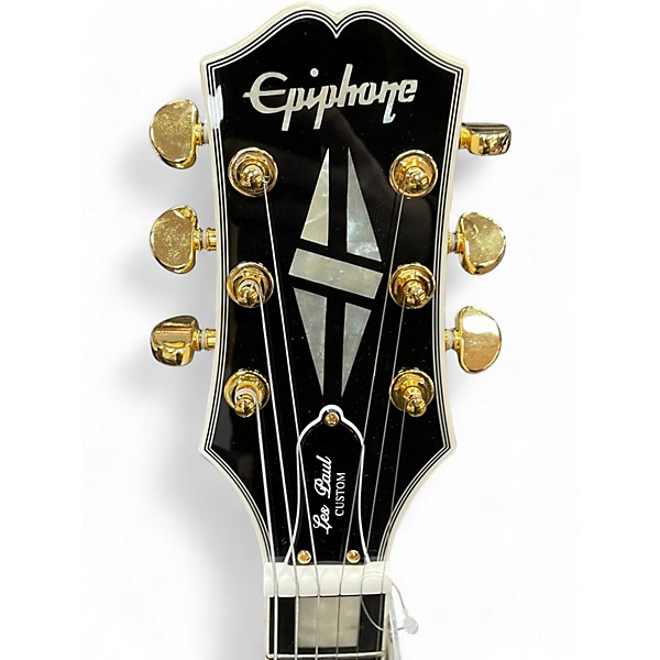 Used Epiphone Les Paul Custom Alpine White Solid Body Electric Guitar