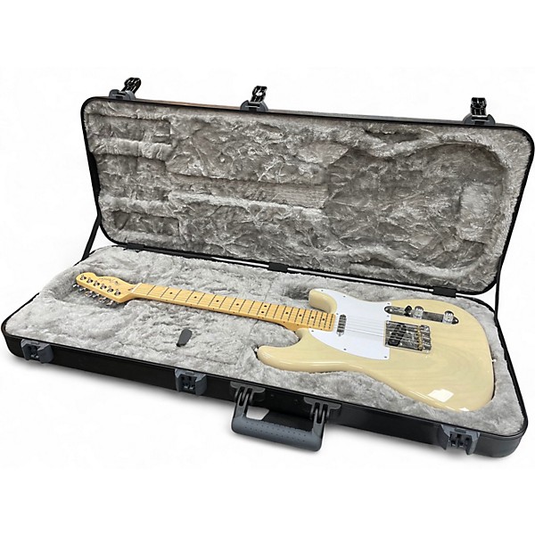 Used 2018 Fender Parallel Universe Series Whiteguard Strat Vintage Blonde Solid Body Electric Guitar