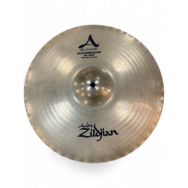 Used Zildjian 15in A Custom Mastersound Hi Hat Bottom Cymbal