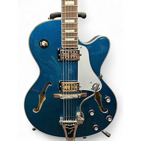Used 2020s Epiphone Emperor Swingster Delta Blue Metallic Hollow Body Electric Guitar