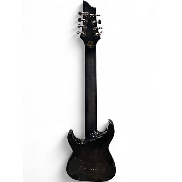 Used Schecter Guitar Research HELLRAISER C8 HYBRID TRANSPARENT BLACK BURST Solid Body Electric Guitar