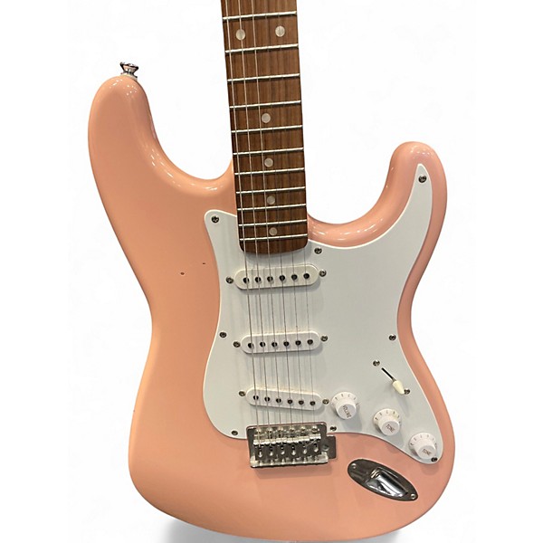 Used Squier Bullet Stratocaster Pink Solid Body Electric Guitar