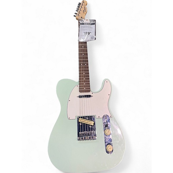 Used Squier Bullet Telecaster Surf Green Solid Body Electric Guitar