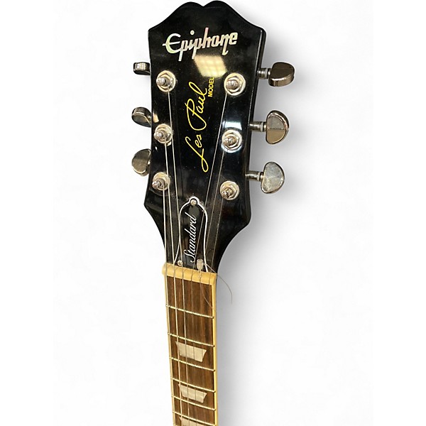 Used Epiphone LES PAUL Black and White Solid Body Electric Guitar