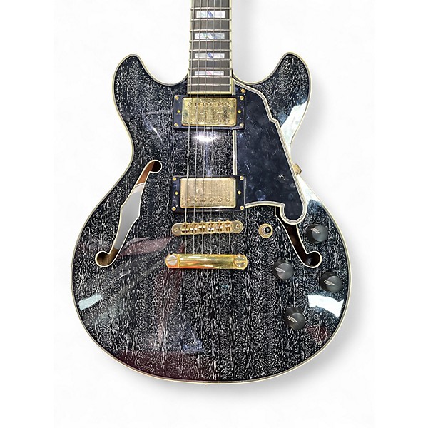 Used D'Angelico Excel Mini DC Black Dog Hollow Body Electric Guitar