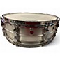 Vintage 1960s Ludwig 5X14 Acrolite Snare Brushed Chrome Drum