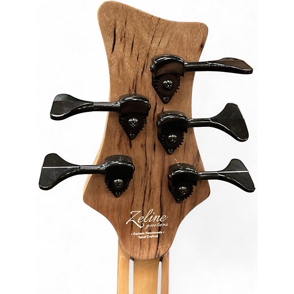 Used Zeline 5 String Custom Natural Electric Bass Guitar