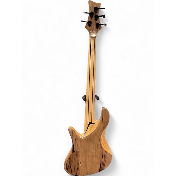 Used Zeline 5 String Custom Natural Electric Bass Guitar