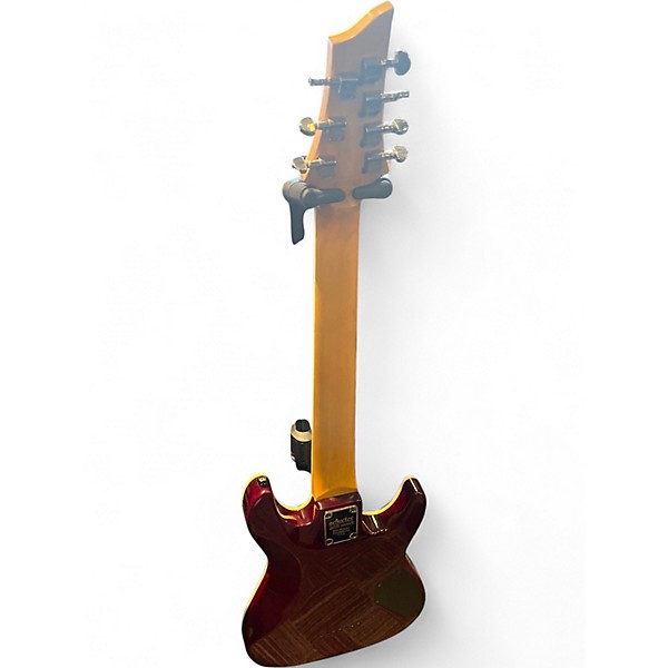 Used Schecter Guitar Research OMEN EXTREME 7 LEFTHANDED Black Cherry Solid Body Electric Guitar