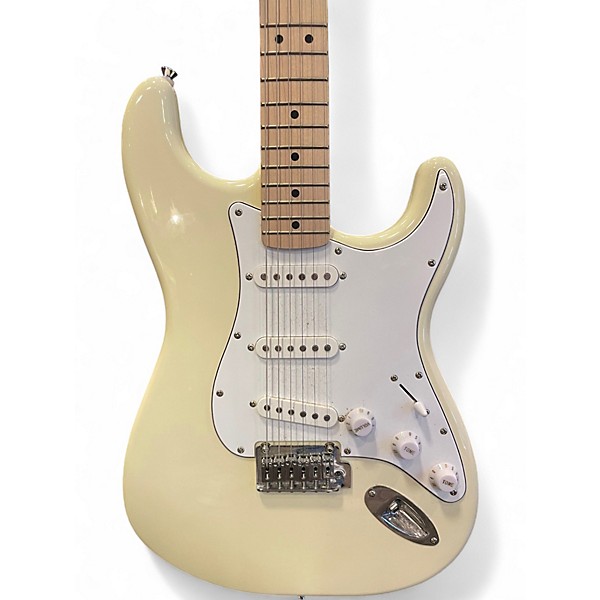 Used 2024 Squier Affinity Stratocaster Olympic White Solid Body Electric Guitar