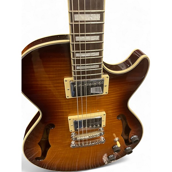 Used Ibanez AGS73fm 2 Tone Sunburst Hollow Body Electric Guitar