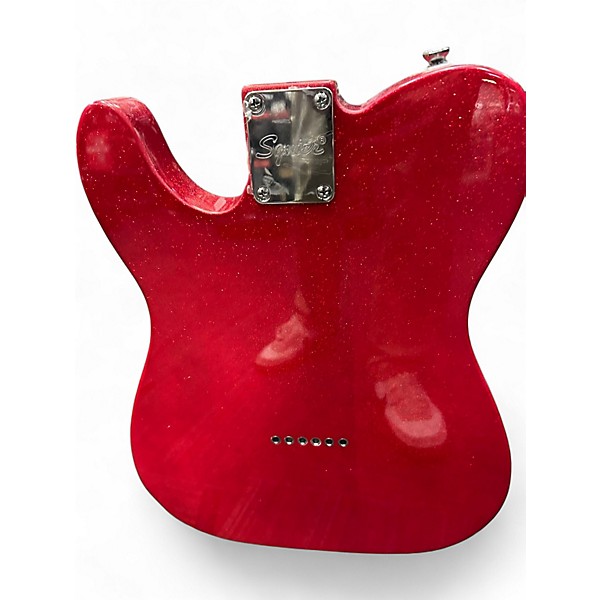 Used Squier Telecaster RED GLITTER Solid Body Electric Guitar