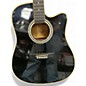 Used Esteban alc-200 Black and Silver Acoustic Electric Guitar