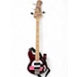 Used Sterling by Music Man SUB Series StingRay RAY4 HH  Candy Apple Red Electric Bass Guitar thumbnail