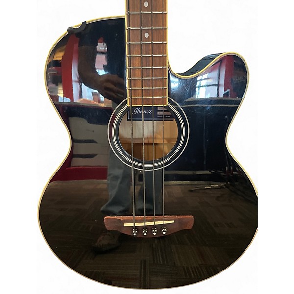 Used Ibanez AEB5E Black Acoustic Bass Guitar