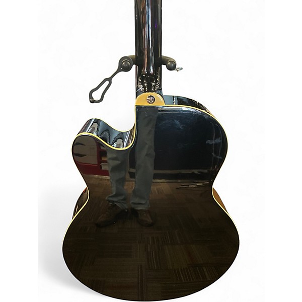 Used Ibanez AEB5E Black Acoustic Bass Guitar