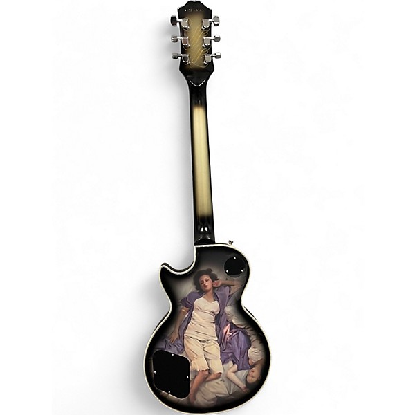 Used Epiphone Adam Jones Signature Art Series Les Paul Custom Silverburst Solid Body Electric Guitar