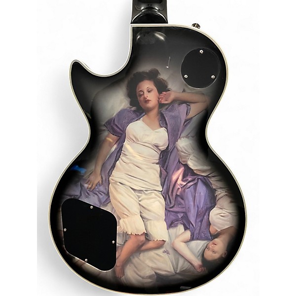 Used Epiphone Adam Jones Signature Art Series Les Paul Custom Silverburst Solid Body Electric Guitar