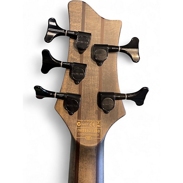 Used Schecter Guitar Research Riot 5 AURORA BURST Electric Bass Guitar