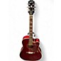 Used Epiphone hummingbird red Acoustic Electric Guitar thumbnail