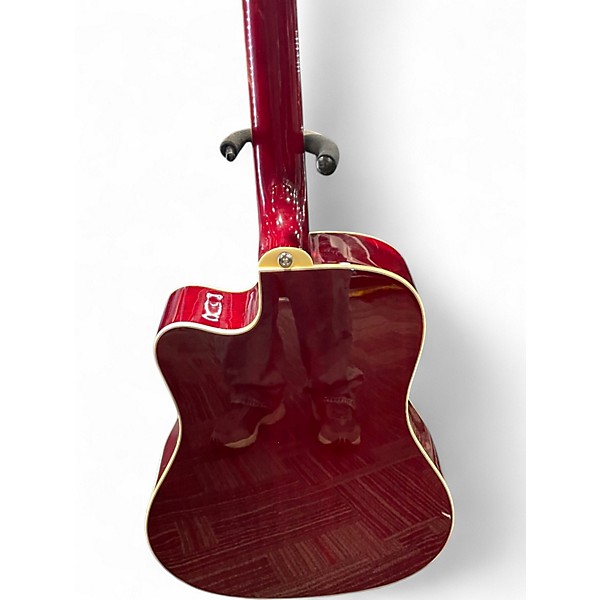 Used Epiphone hummingbird red Acoustic Electric Guitar