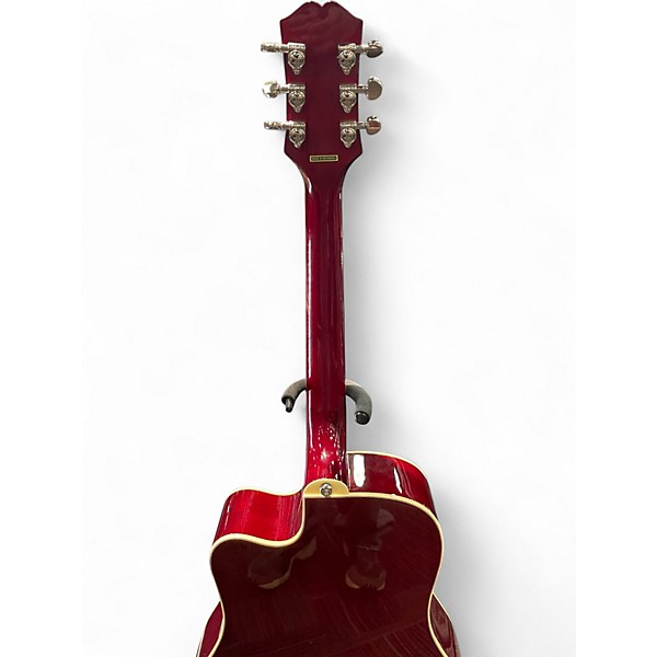 Used Epiphone hummingbird red Acoustic Electric Guitar