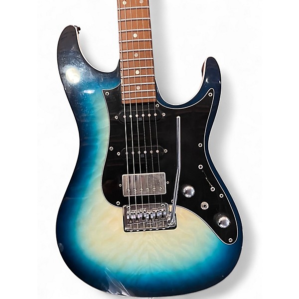 Used Ibanez AZ24P1QM Deep Ocean Blonde Solid Body Electric Guitar