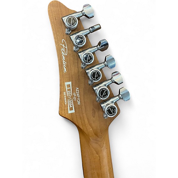 Used Ibanez AZ24P1QM Deep Ocean Blonde Solid Body Electric Guitar