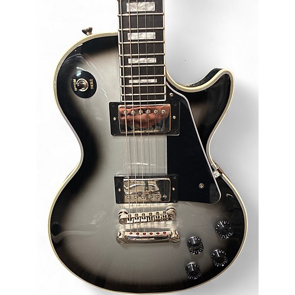 Used Epiphone Les Paul Custom Silverburst Solid Body Electric Guitar