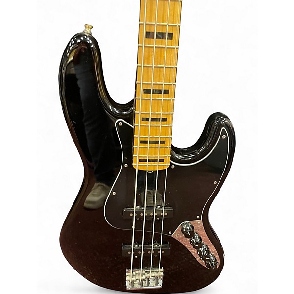 Used Fender American Deluxe Jazz Bass Black Electric Bass Guitar