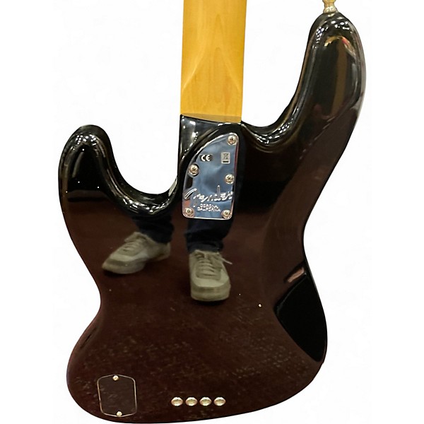 Used Fender American Deluxe Jazz Bass Black Electric Bass Guitar