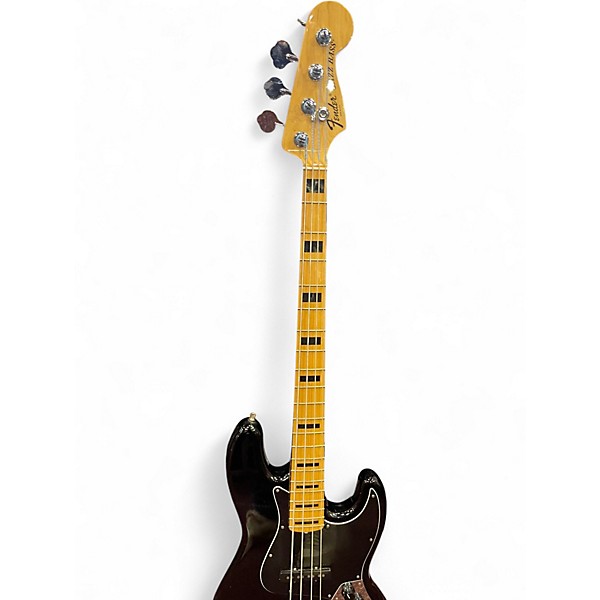 Used Fender American Deluxe Jazz Bass Black Electric Bass Guitar
