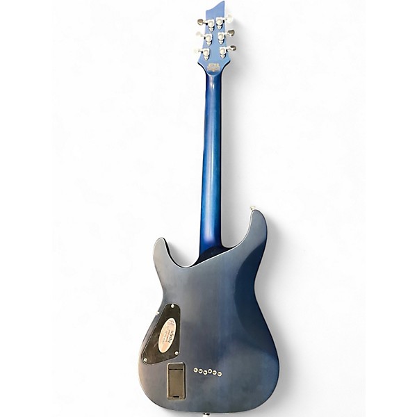 Used Schecter Guitar Research C1 Platinum SEE-THRU MIDNIGHT BLUE Solid Body Electric Guitar
